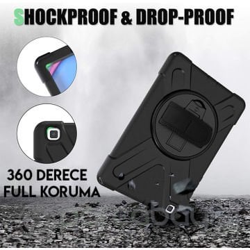 Ally SM Tab A 8.0 2019 SM-T290 T295 Shockproof 3 Katmanlı Standlı Zırh Kılıf