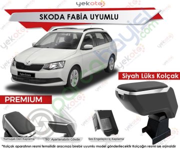 Skoda Fabia Uyumlu Lüx Siyah Kolçak Kol Dayama Ultra Kaliteli
