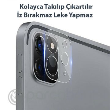 GOR iPad Pro 11 İPad Pro 12.9 2020-2021 3D Cam Kamera Koruyucu 2 SET