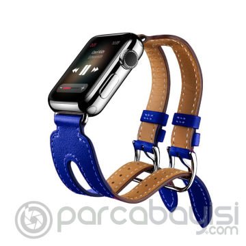 Ally Apple Watch 7-8 41mm 6-5-4 40mm Çift Kayış Kordon Kayış 3-2-1 38mm