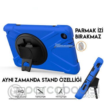 Ally Galaxy Tab  P200-P205 3 Katmanlı Standlı Zırh Kılıf-Shockproof