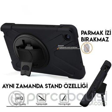 Ally Galaxy Tab  P200-P205 3 Katmanlı Standlı Zırh Kılıf-Shockproof
