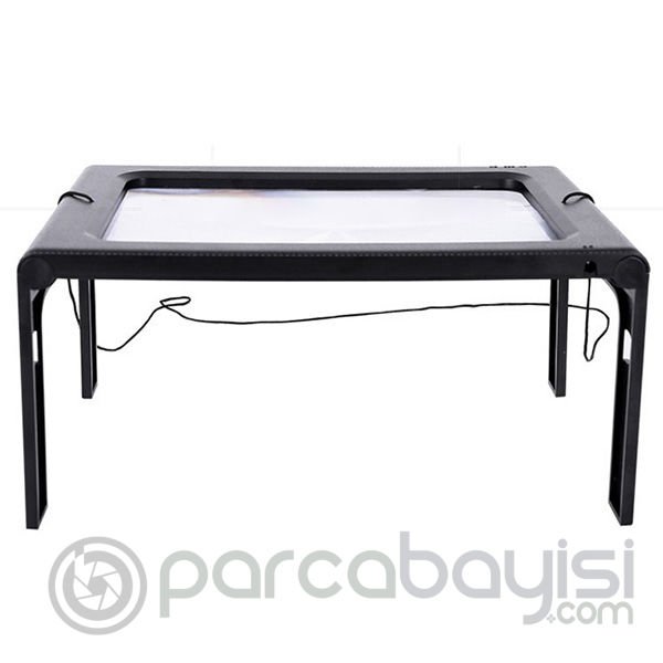 ALLY 2.5X Usb Led Işıklı Boyunluklu Masa Standlı  Büyüteç