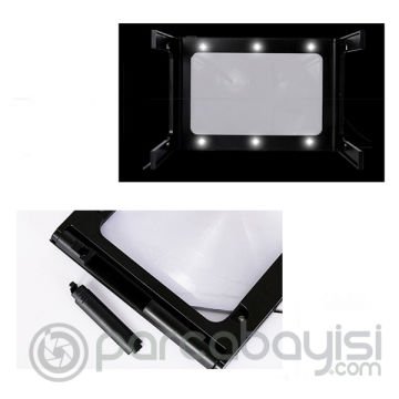 ALLY 2.5X Usb Led Işıklı Boyunluklu Masa Standlı  Büyüteç