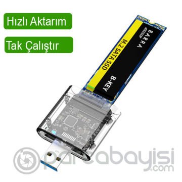 ALLY M.2 Sata USB 3.0 Gen1 SSD 5Gbps Yüksek Hızlı SSD Harddisk Kutusu