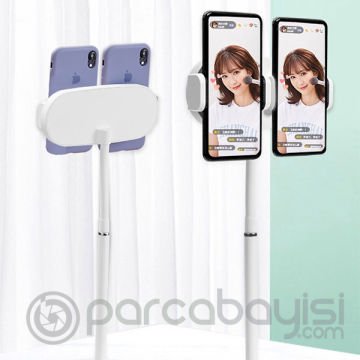 ALLY Masa Üstü 2 Telefon Tutucu Stand Youtuber,Canlı Yayın Selfie TikTok Makeup