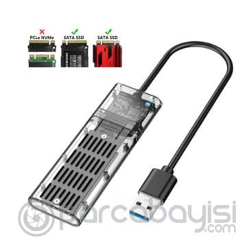 ALLY M.2 Sata USB 3.0 Gen1 SSD Harddisk Kutusu  M.2 NGFF- JMS578 Kapaklı