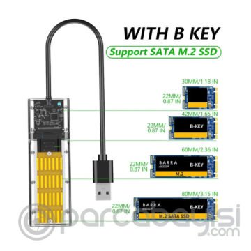 ALLY M.2 Sata USB 3.0 Gen1 SSD Harddisk Kutusu  M.2 NGFF- JMS578 Kapaklı