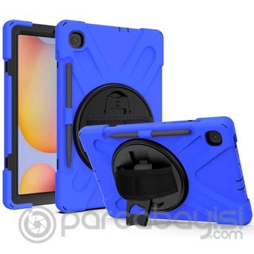Galaxy Tab S6 Lite P610-P615- P617 Kılıf Kalem Yerli 3 Katmanlı Standlı Zırh Kılıf-Shockproof
