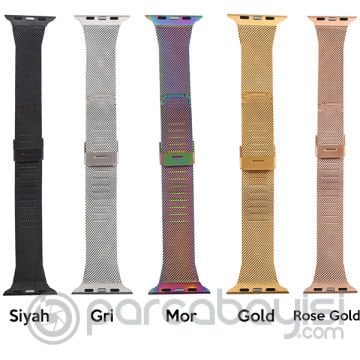 Ally Apple Watch 7-8 45mm 6-5-4 44mm Kayış Kordon Kopçalı Milano Loop Kordon 3-2-1 42mm