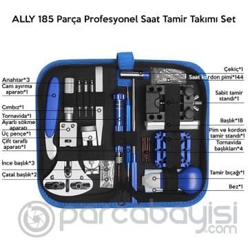 ALLY 185 Parça Profesyonel Saat Tamir Takımı Set