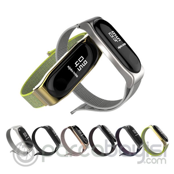 Mijobs Xiaomi Mi Band 4-3 Nylon Kayış Kordon