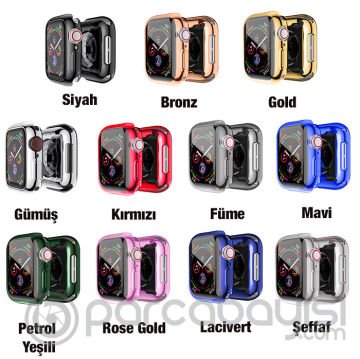ALLY Apple Watch 7-8 41mm 360 Koruma Ultra Slim Silikon Kılıf