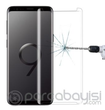 Ally Samsung Galaxy S9+ Plus İçin 3d Kaplama Kavisli Kırılmaz Cam Ekran Koruyucu