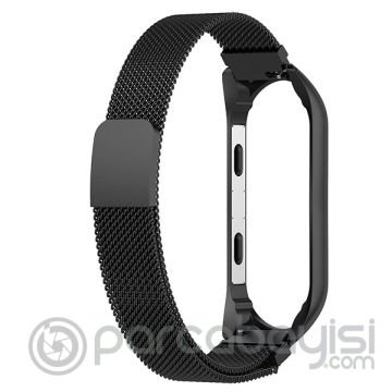 Xiaomi Mi Band 4-3  Metal Kayış Kordon Milano Loop