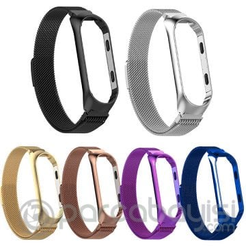 Xiaomi Mi Band 4-3  Metal Kayış Kordon Milano Loop