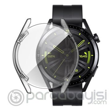 ALLY Huawei Watch GT3 46mm 360 Koruma Ultra Slim Silikon Kılıf
