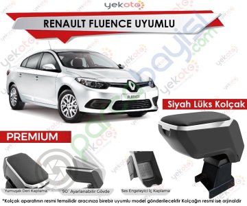 Renault Fluence Uyumlu Lüx Siyah Kolçak Kol Dayama Ultra Kaliteli