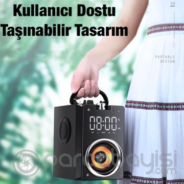 ALLY MC H3 Dijital Saatli Super Bass Bluetooth Hoparlör Subwoofer