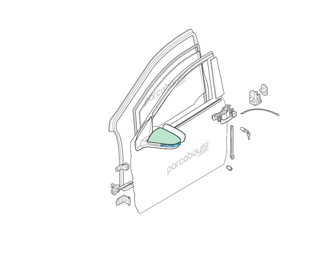 Kia Rio Stonic Kapak Dış Dikiz Sağ Orjinal | 87626H8010