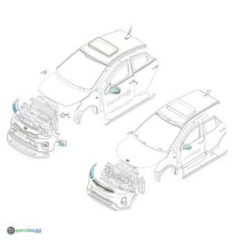 Kia Rio Stonic Kapak Dış Dikiz Sağ Orjinal | 87626H8010