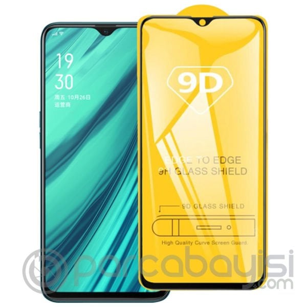 OPPO Realme C2 9D Full Glue Tempered Cam Ekran Koruyucu
