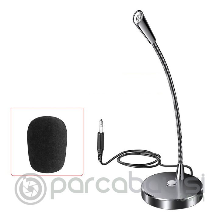 ALLY MC W33 Masaüstü 3.5mm Jack Mikrofon Podcast Yayın Mikrofonu