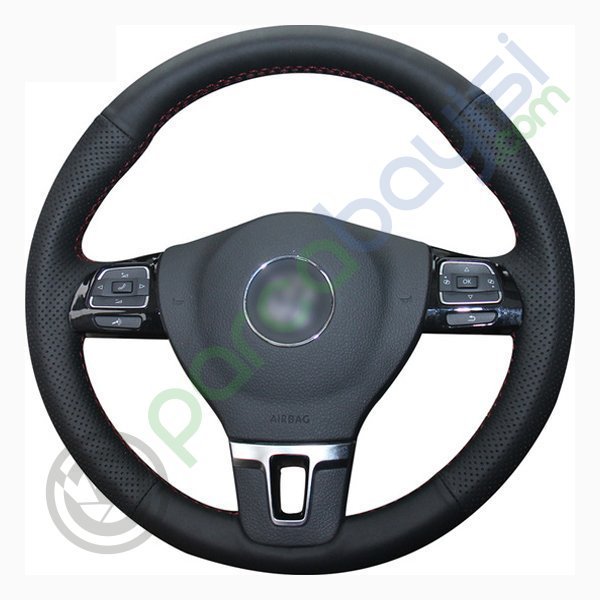 Volkswagen Tiguan Araca Özel Dikişli Deri Direksiyon Kılıfı