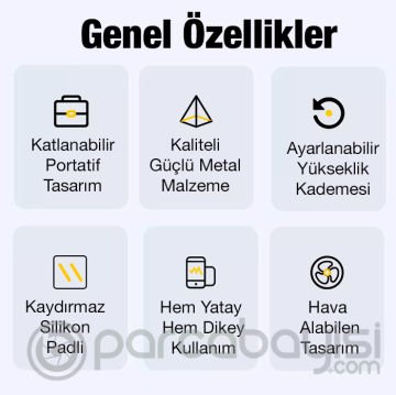 ALLY MC LS515 Yükseklik Ayarlı Dizüstü Laptop Notebook Standı