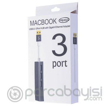 Gigabit Usb 3 Port Usb 3.0 Çoklayıcı Ve Eternet Adeptörü