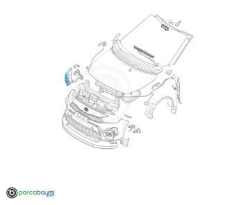 Kia Rio Stonic Ön Çamurluk Braketi Orjinal | 64577H8000