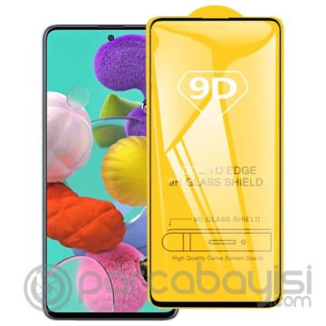 ALLY Galaxy A51 9D Full Glue Tempered Cam Ekran Koruyucu