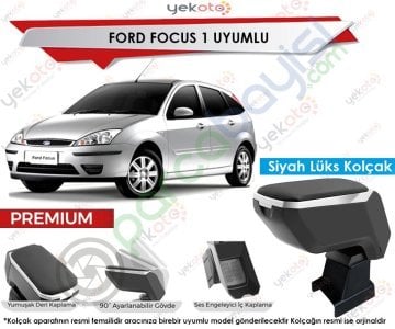 Ford Focus 1 Uyumlu Lüx Siyah Kolçak Kol Dayama Ultra Kaliteli