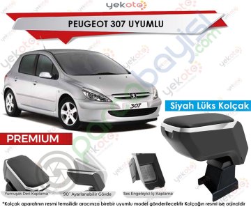Peugeot 307 Uyumlu Lüx Siyah Kolçak Kol Dayama Ultra Kaliteli