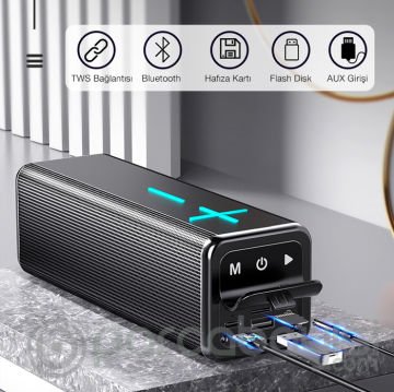 ALLY MC V13 TWS Taşınabilir Kablosuz Hoparlör Subwoofer