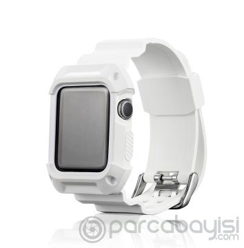 Ally Apple Watch İçin1-2-3 42mm C-Armor Korumalı Silikon Kayış