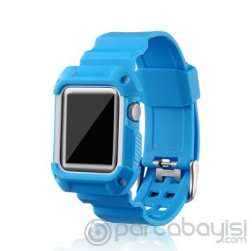 Ally Apple Watch İçin1-2-3 42mm C-Armor Korumalı Silikon Kayış