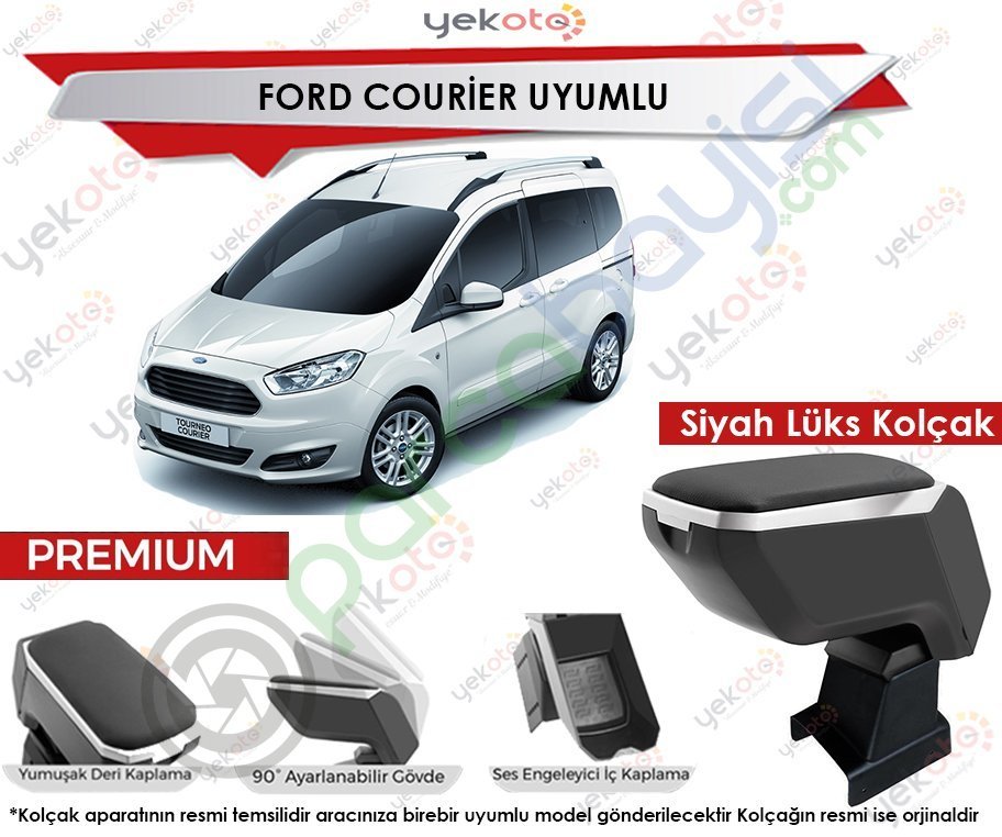 Ford Courier Uyumlu Lüx Siyah Kolçak Kol Dayama Ultra Kaliteli