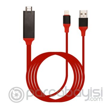 İPhone 11,11 Pro 7,8,XS,XS 2metre Hdtv Hdmi Şarj Ve Kablosu
