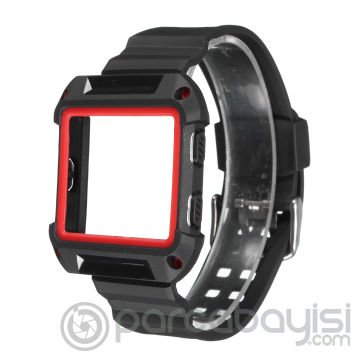 Ally Apple Watch İçin1-2-3 42mm C-Armor Korumalı Silikon Kayış