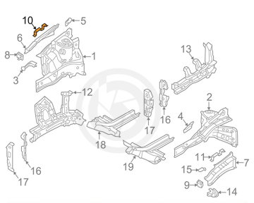 Kia Rio Stonic Arka Çamurluk Tampon Braketi Sağ Orjinal | 64585H8000