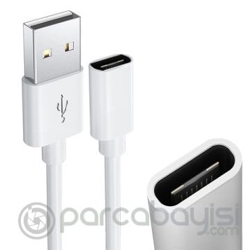 ALLY USB 2.0 Erkek -Type C 3.1 Dişi Kablo Huawei FreeLace usb Şarj Kablosu