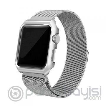 Ally Apple Watch 6-5-4 40mm Metal Kayış Milano Loop+metal Kılıf