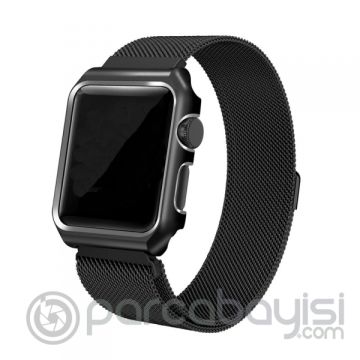Ally Apple Watch 6-5-4 40mm Metal Kayış Milano Loop+metal Kılıf