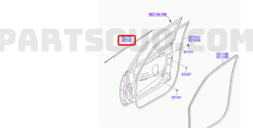 Kia Venga Ön Kapı Sıyırıcı Fitili Sağ Orjinal | 822201P000
