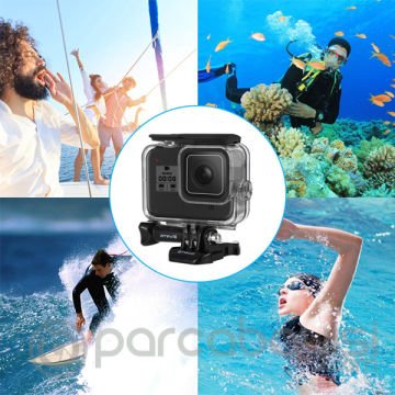 PULUZ PU353 GoPro HERO 8 İçin 60M Sualtı Su Geçirmez Kılıf Kapak