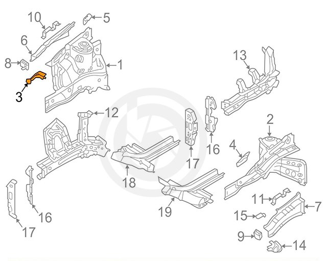 Kia Rio Stonic Ön Çamurluk Braketi Orjinal | 64587H8000