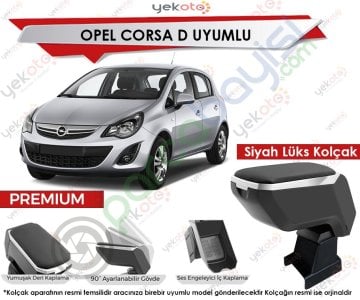 Opel Corsa D Uyumlu Lüx Siyah Kolçak Kol Dayama Ultra Kaliteli