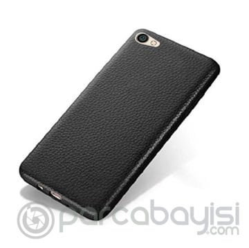 Xiaomi Redmi Note 5 Deri Dokulu Premium Fit Soft Silikon Kılıf