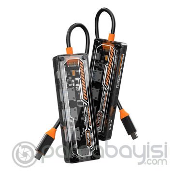 ALLY 5in1 Type-c To USB3.0 *4 + Type-c Çoğaltıcı Transparan Hub